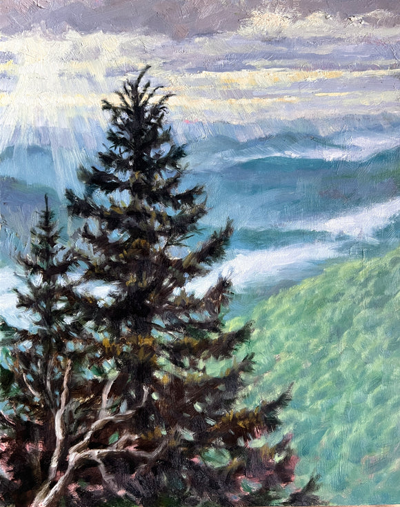 “Mountain Sky Show” Original Oil Painting