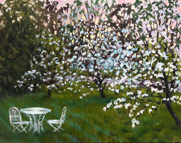 “Artist’s Orchard” Original Oil Painting