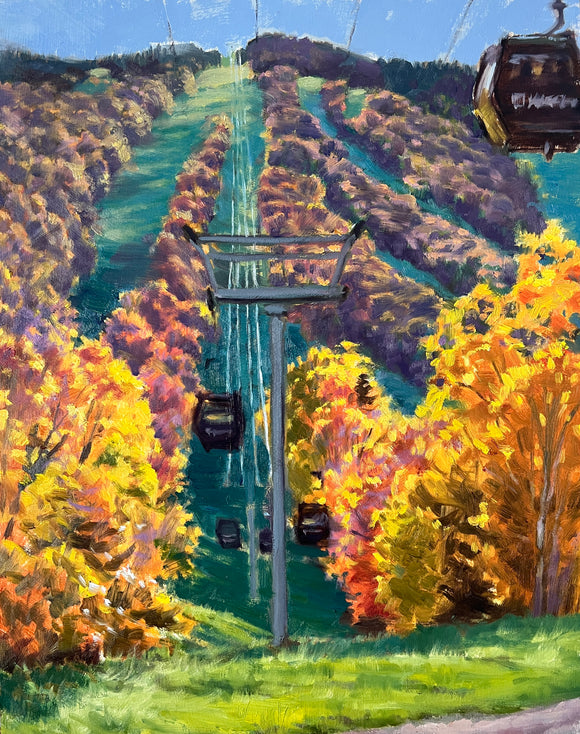 “Golden Elevator” Original Oil Painting