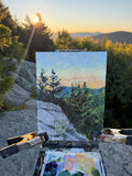 “Deer Leap Sunrise” Original Oil Painting