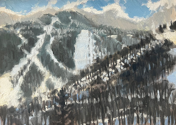 “Peak and Clouds” Original Oil Painting