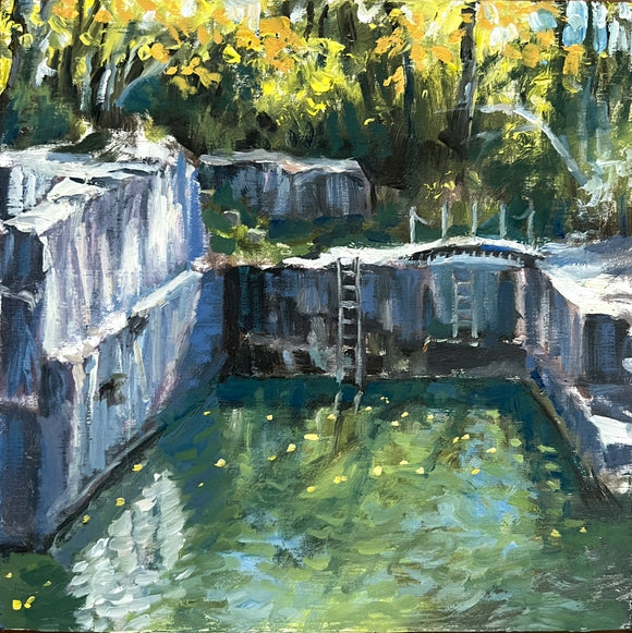 “Where Gold Meets Emerald” Original Oil Painting